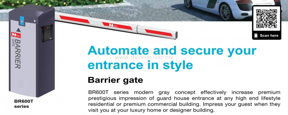 BR630T MAG TELESCOPIC ARM BARRIER GATE