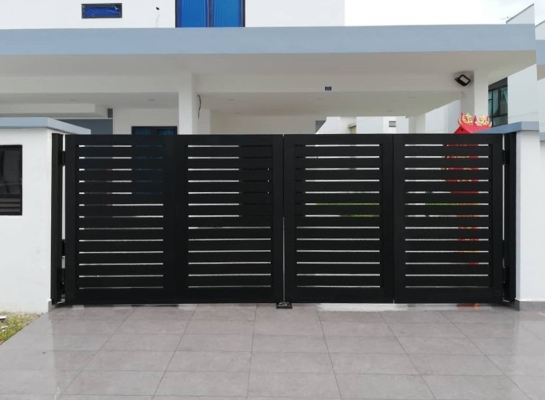 Sistem Pintu Pagar Tanpa Trek Aluminium - Johor Bahru