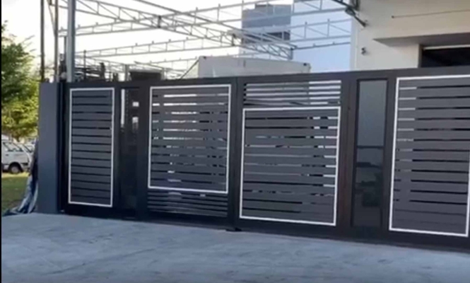 Sistem Pintu Pagar Tanpa Trek Aluminium - Johor Bahru