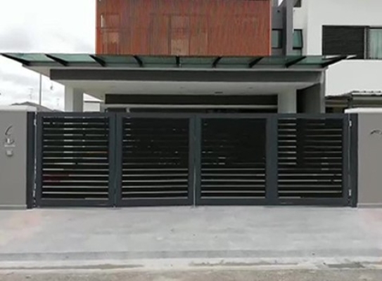 Sistem Pintu Pagar Tanpa Trek Aluminium - Johor Bahru