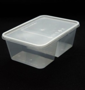 T-750DS (750ml) 2 Compartment Rect Container With Lid (30% and 70%)