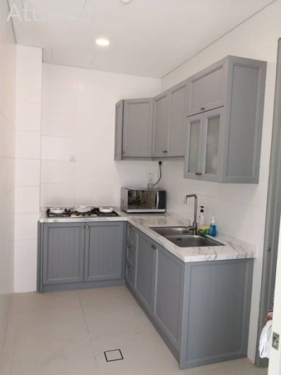 Grey Cabinet Body With Quartz Stone Table Top