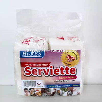 Tissue Paper Serviette/Napkins (6 in 1) - Virgin Pulp / White / Multi Purpose