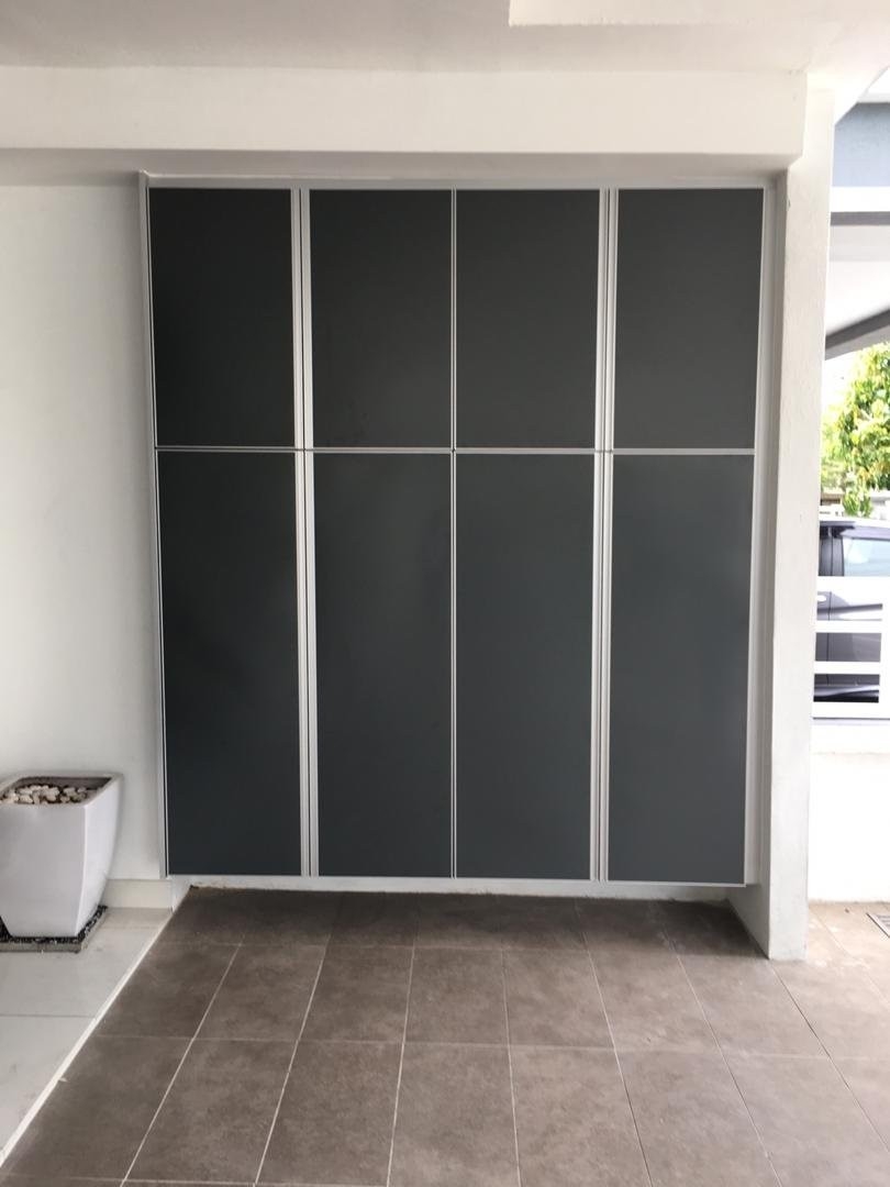 Rak Kasut Aluminium/ Built-in Kabinet Kasut Negeri Sembilan / Seremban /  Nila / Port Dickson / Semenyih Reka Bentuk Kabinet Kasut  Almari Kasut Ukur & Pasang / Kabinet Kasut Terbina Dalam Rujukan Reka Bentuk UbahSuai Malaysia