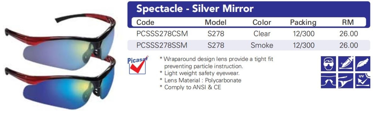 Eyewear - S278 Silver Mirror