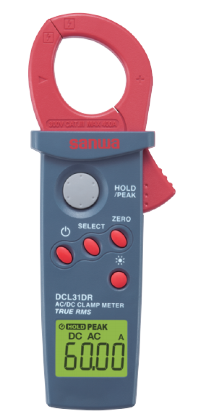 SANWA DCL31DR DC/AC RMS Mini clamp meter with peak hold function