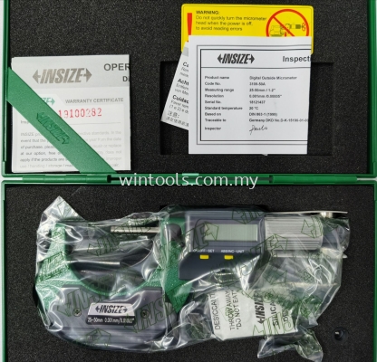 DIGITAL OUTSIDE MICROMETER, RANGE: 25-50MM/1-2'' (3109-50A)