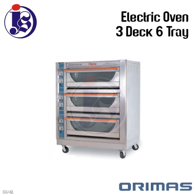 Orimas 3 Deck 6 Tray Electric Oven GU-6L