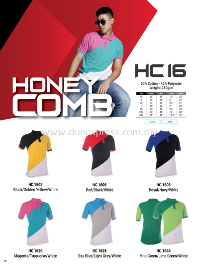 Oren HC16 Baju Cotton Polo Tee Unisex