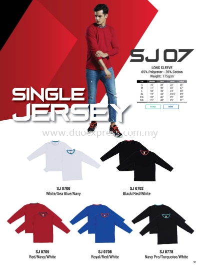 Oren SJ07 Cotton Roundneck T Shirt Unisex Long Sleeve