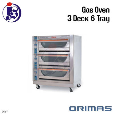 Orimas 3 Deck 6 Tray Gas Oven GR-6T*