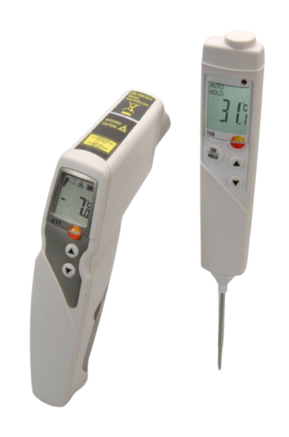 testo set with testo 830 and testo 106 : infrared thermometer,belt