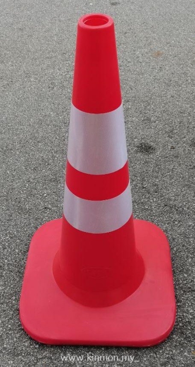 30" Double Silver Reflective Traffic Cone