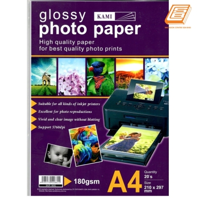 KAMI A4 Glossy Photo Paper 180gsm (20's) 