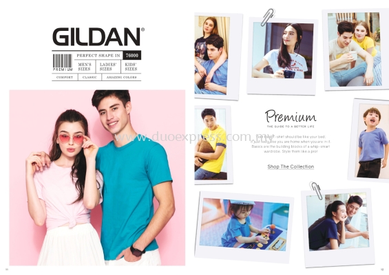 Gildan Premium 7600 Roundneck 180gsm T Shirt Style