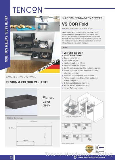 VS COR-CORNER CABINETS (VS COR FOLD)