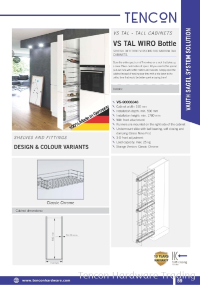 VS TAL-TALL CABINETS (VS TAL WIRO BOTTLE)