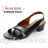 Express Polo Plus Size Ladies Sandal with 1.2 Inch Heel - SL- 9192- BLACK Colour Plus Size Shoes