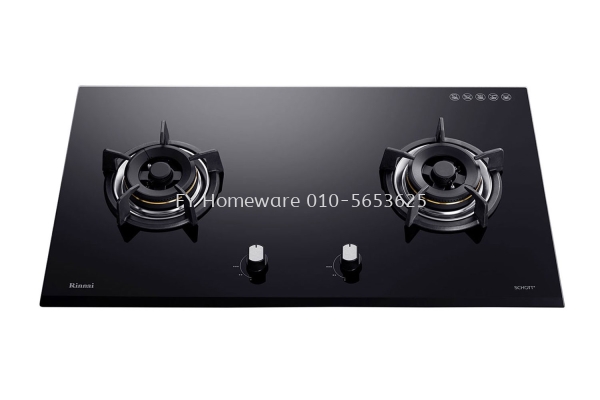 Rinnai RB-92G 2-Hyper Burner Built-in Gas Hob (Glass) Schott Glass (5.5kW)