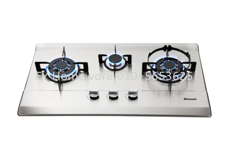 Rinnai RB-713N-S 3-Burner Built-in Gas Hob (Stainless Steel) (3.7kW)