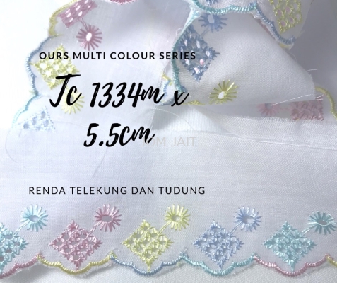 Lace Tc multi colour 1334m x 5.5cm