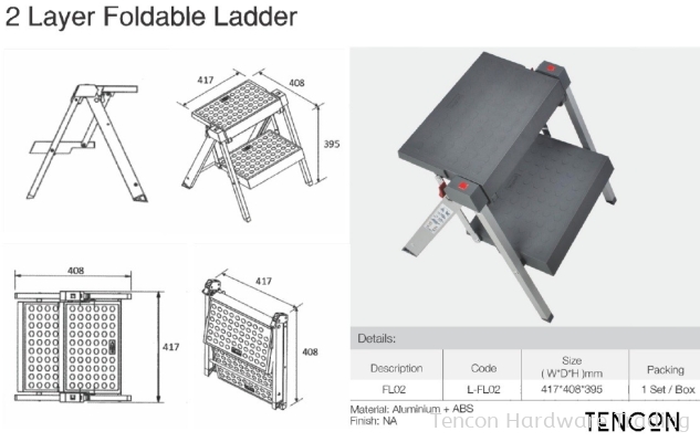 2 Layer Foldable Ladder (FL02)