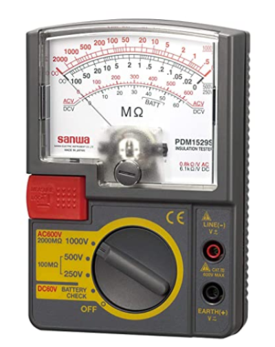 SANWA PDM1529S 3 Test Voltage Ranges