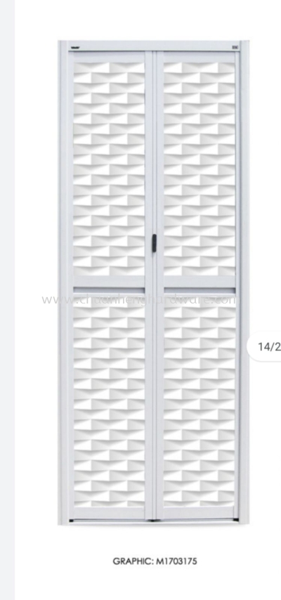 Aluminium bi fold toilet door 