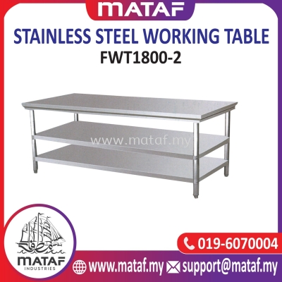 Stainless Steel Working Table 6ft 2 Layer FWT1800-2