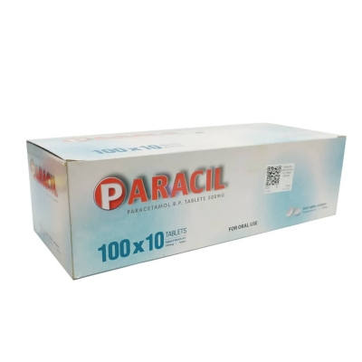 PARACIL PARACETAMOL B.P. TABLETS 500MG 1000'S