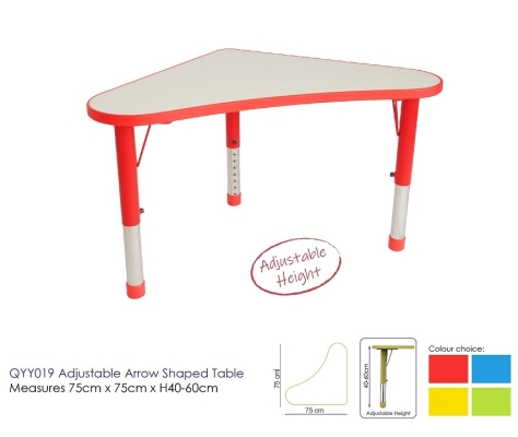 QYY019 Adjustable Arrow Shaped Table 