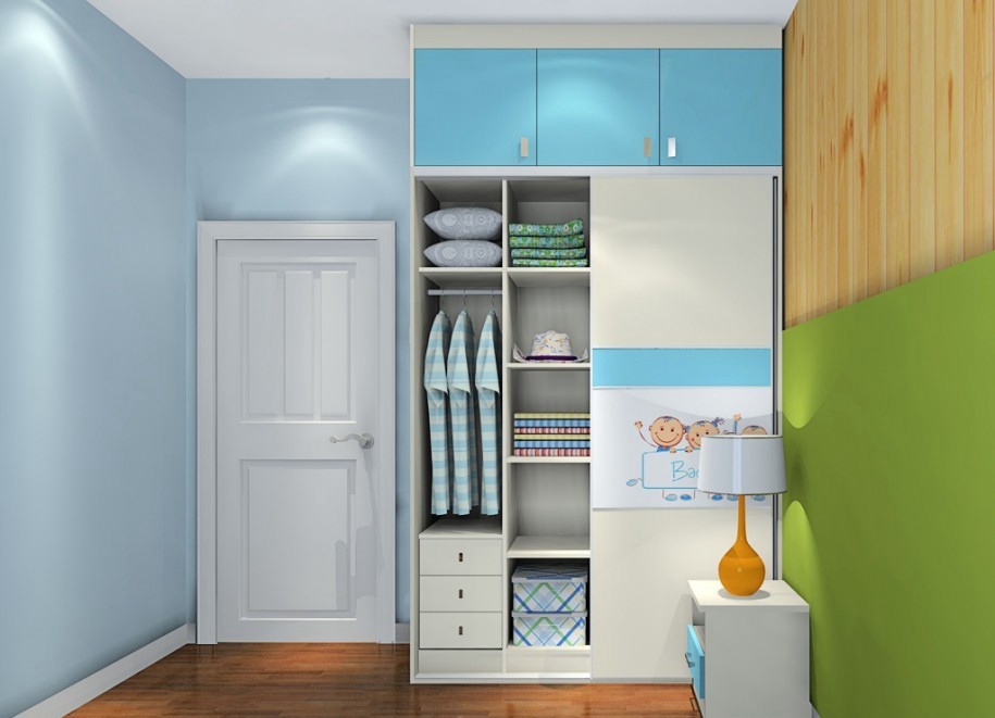 Kid Bedroom Design Refer Smart Blue Kid Room Bedroom 3D Design Drawing