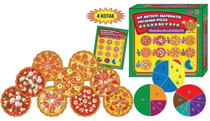 Kit Aktiviti Matematik Pecahan Pizza