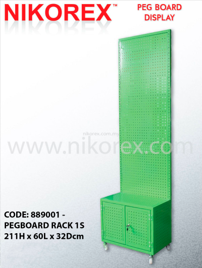 889001 - PEGBOARD RACK 1S 211H x 60L x 32Dcm