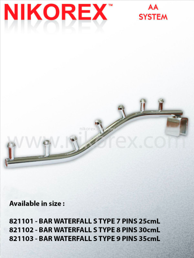 821101-821103 BAR WATERFALL S TYPE (PINS)