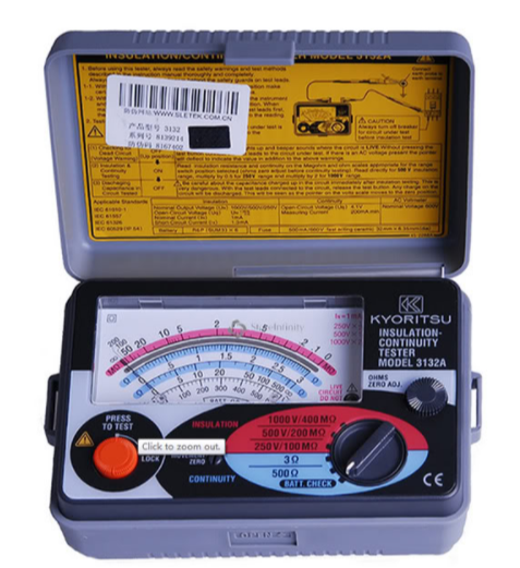 kyoritsu 3132a analogue insulation/continuity tester