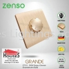 Zenso - Grande Series 500w Rotary Dimmer (Incandescent Bulb) - Gold G7101 Grande Gold Zenso Switches