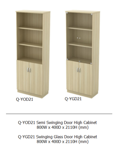 Q-YOD21 Semi Swinging Door High Cabinet