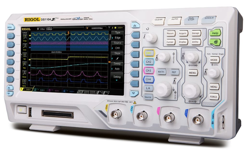rigol ds1104z plus 100mhz digital oscilloscope with 4 channels and 16 digital channels