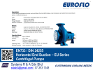 Horizontal End Suction - Centrifugal Pumps EU Series Euroflo Pump