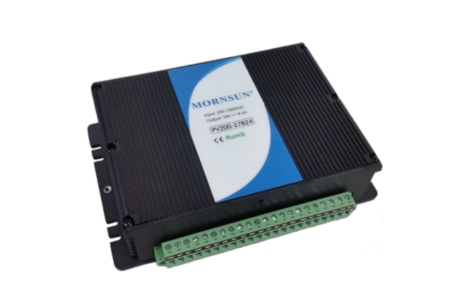 Mornsun DC/DC converter for photovoltaic applications PV200-27Bxx Series