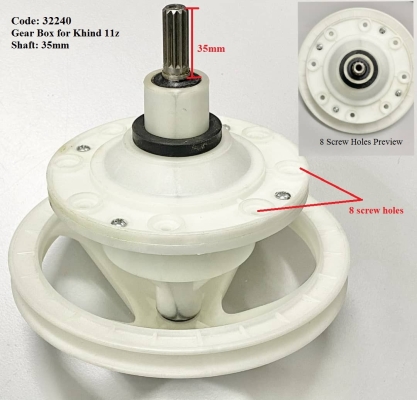 Code: 32240 Khind Gear Box 11z Shaft: 35mm