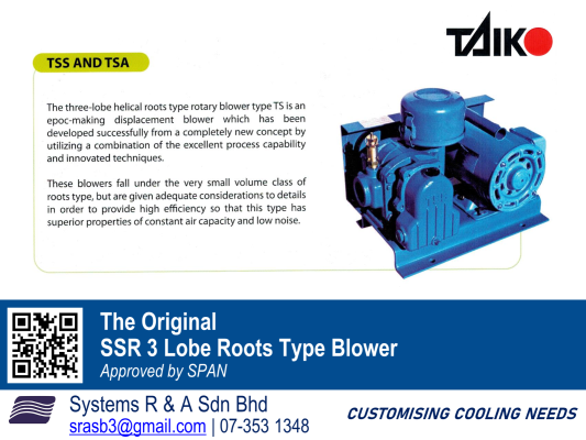 SSR 3 Lobe Roots Type Blower