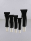 F011 Black - 10ml,15ml,20ml,30ml,40ml (Long White Cap) Soft Tube