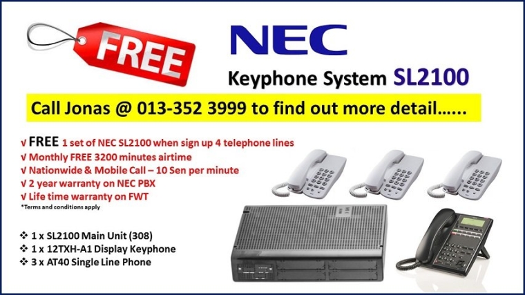 FREE NEC SL2100 Keyphone System Keyphone, PBX, IP-PBX System