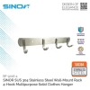 SINOR BF-9016-4 SUS304 Stainless Steel Wall-Mount Clothes Hanger 4 Hook Hanger Hook Sanitary Ware