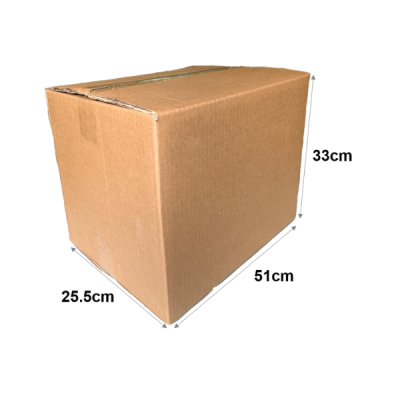 BA202 - Medium Size Carton Box (51cmLx25.5cmWx33cmH/Double-Wall)