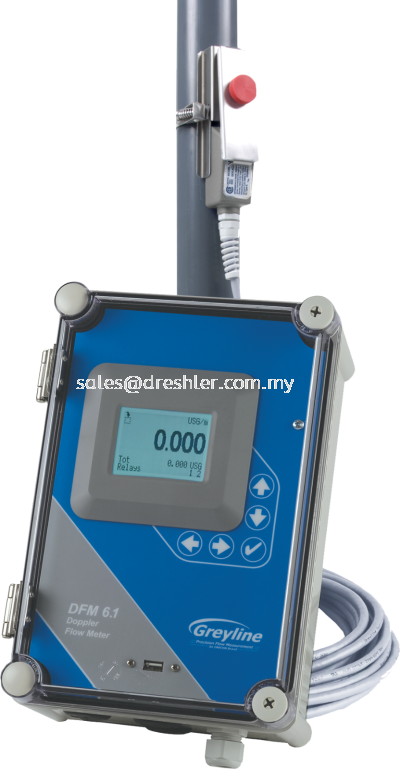 GREYLINE Doppler Type Ultrasonic Clamp-on Flowmeter - DFM6.1