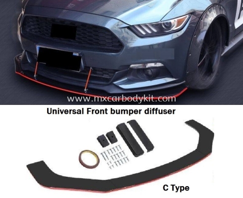 UNIVERSAL FRONT BUMPER DIFFUSER (TYPE C)