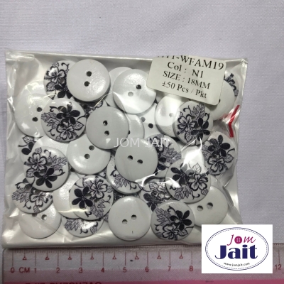 Button HLL Colour 01 18MM X 50 Pcs Per Pkt CodeBHLL01P